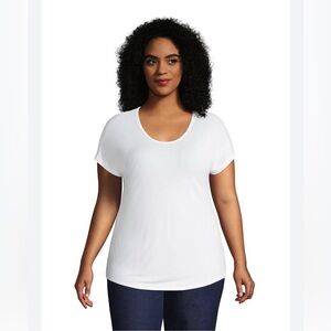 2/$20 - Lands’ End Classic White Boxy Short Sleeve T-Shirt - 10-12 petite